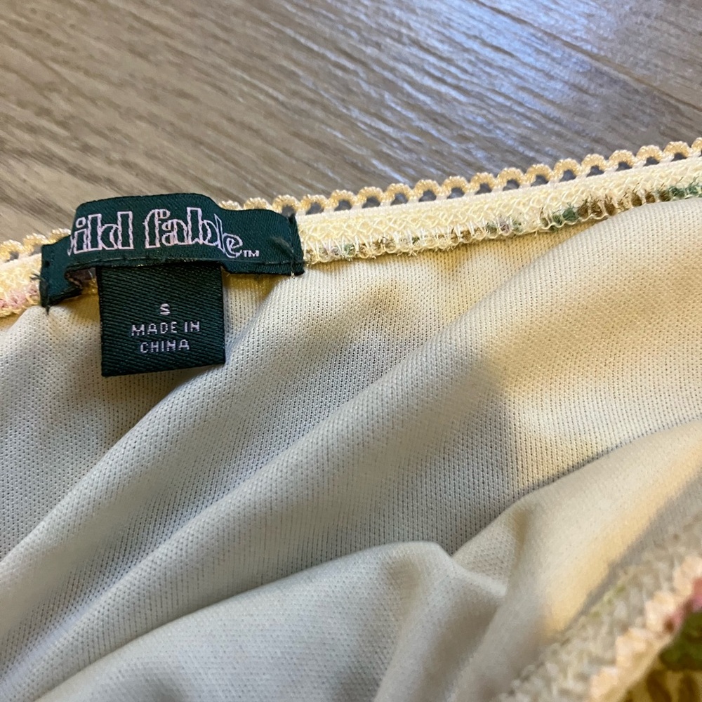Wild Fable Floral Midi Skirt - Green and Pink FairyCore CottageCore - Picture 5 of 5